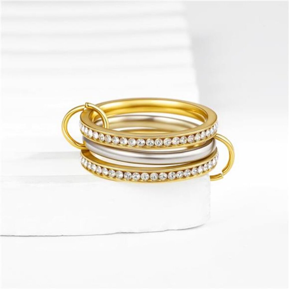 Gold And Silver Statement Rings Set For Women Gol… - image 5